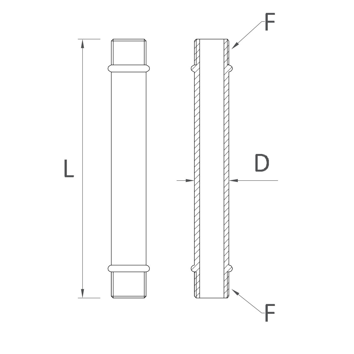 Tiges M10X1 Con Rondella Tubo Ø 8mm - immagine 2